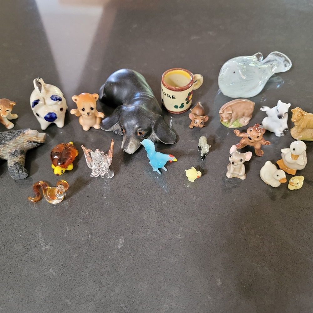 Lot of Various Vintage Ceramic and Glass Figurines